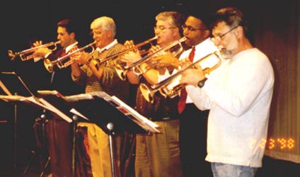 Marvin Stamm with Fired Up! trumpet section Marvin Stamm with Fired Up! trumpet section